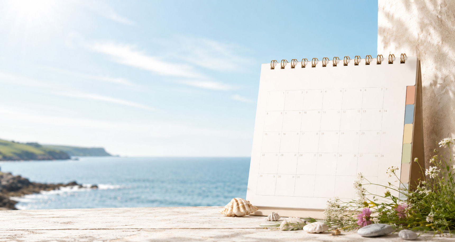 summer calendar scene